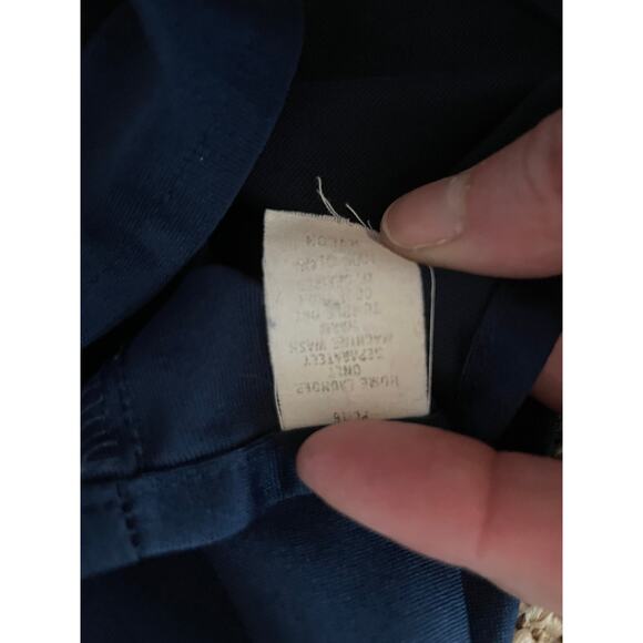 Vintage 70s JCPenney Butterfly Collared Navy Blouse SZ Small - Picture 6 of 8